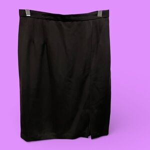 Cute Y2K luxe black metallic stripe shimmer pencil skirt office academia mini